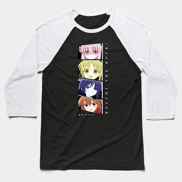 bocchi the rock - anime girls Baseball T-Shirt by Doxie Greeting